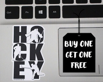 "HOCKEY" Vertical  - Decal