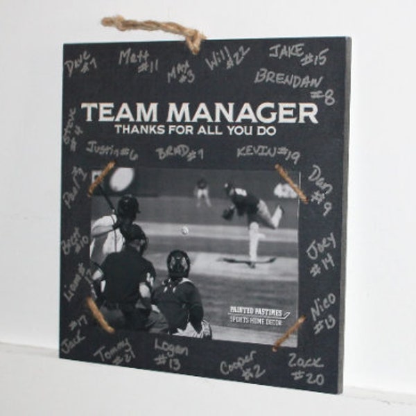 Team Manager Gift,Frame,Photo Display,Soccer,Baseball,Lacrosse,Softball,Hockey,Basketball,Wrestling,Swimming,Track,Thank You Gift,Thanks