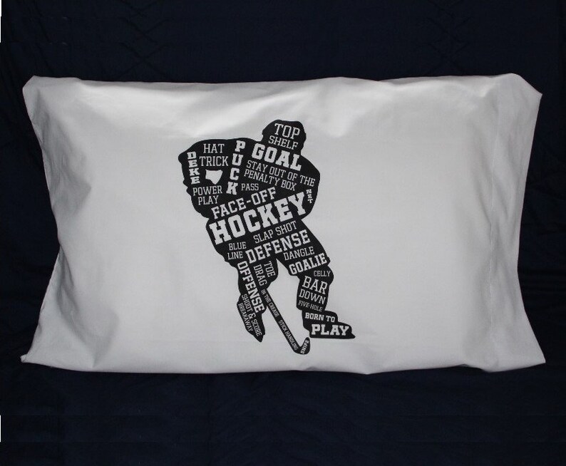 Hockey Goalie Pillowcase,Hockey Goalie Goodie Bags,Swag Bag,Hockey Goalie Room Decor,Hockey Goalie Bedroom,Hockey Goalie Bedding,Goalie Gift Hockey Player