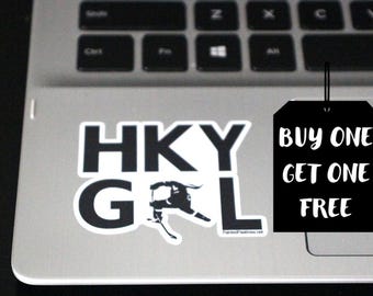 "HKY GRL" (Hockey Girl)  - Decal