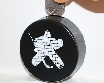 hockey puck bank - goalie