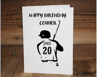 Baseball Birthday Card