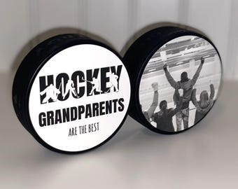 Hockey Grandparents Puck Photo Display