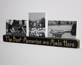 The Best Memories are Made Here  -  Triple Photo Sign
