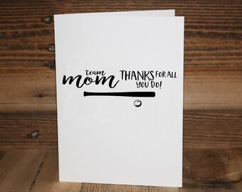 Team Mom Greeting Card