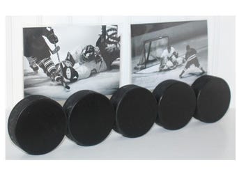 Hockey Pucks Photo Display