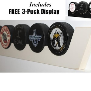 Hockey Puck Display Rack, Hockey Player Gift, Hockey Puck Holder, Hockey Mom, Room Decor, Best Hockey Gift, Hockey Girl, Fun Hockey Gift