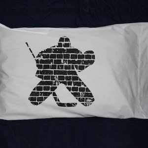 Hockey Goalie Pillowcase, Goalie Gift, Hockey Goalie Room Decor, Hockey Goalie Bedding, Hockey Goalie Sheets, Hockey Goalie Bedroom