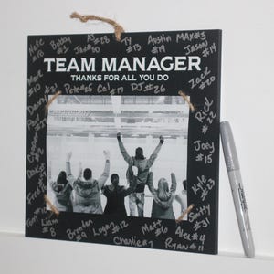 Team Manager Photo Frame: Sports Thank You Gift