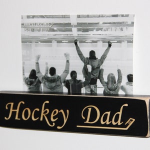 Hockey Dad Gift,Hockey Dad Photo Display,Hockey Room Decor,Hockey Mom Gift Idea,Gift for Hockey Dad,Hockey Mom Frame,Hockey Family Frame