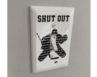 Hockey Goalie Light Switch Cover Decal