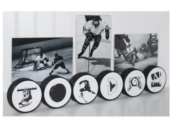 Hockey Name Puck Photo Display