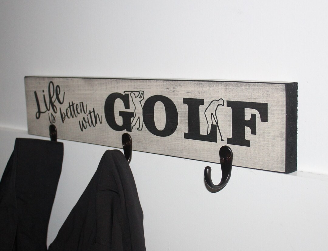 Golf Coat Rack,golf Gift,golf Wall Decor,golf Room Decor,golf Christmas