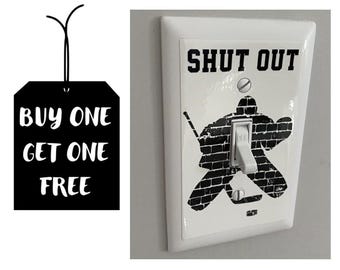 Hockey Goalie Light Switch Cover Decal
