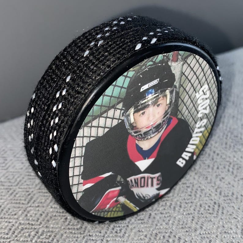 Personalized Hockey Photo Puck: Custom Hockey Gift image 5