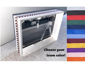 Baseball Custom Photo Frame: Team Colors, Personalize, Gift for Coach, Player, Team Mom, Team Manager, 4x6