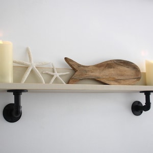 Industrial Pipe Shelf, Farmhouse Rustic Floating Shelf, Kitchen Shelf, Bathroom Shelf, Rustic Wood Wall Decor, Iron Pipe Shelves, Mom Gift