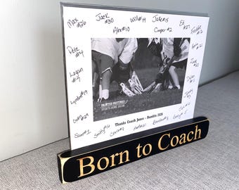 Personalized Coach Photo Display: 'Born to Coach' Frame, Lacrosse Team Gift, All Sports