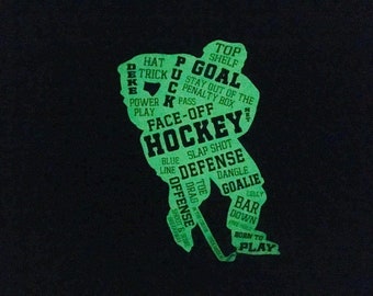 Hockey Player Pillowcase - Glow in the Dark