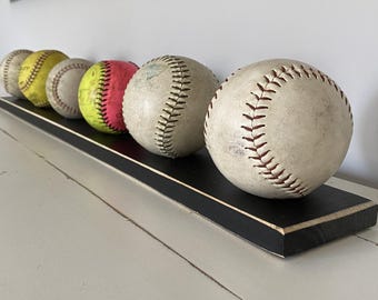 Softball Display for Ball Collection: Softball Player Room Decor