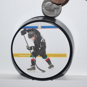 Custom Photo Hockey Puck Bank: Personalized Hockey Gift