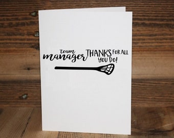 Lacrosse Team Manager Greeting Card
