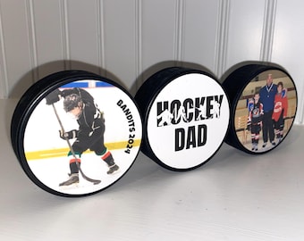 Hockey Dad Puck Photo Display