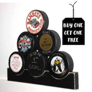 Hockey Puck Display Rack, Hockey Player Gift, Hockey Puck Holder, Hockey Mom, Hockey Room Decor, Best Hockey Gift, Bedroom, Cool Hockey Gift