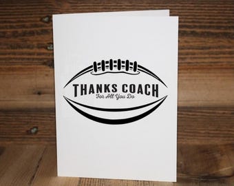 Football Coach Greeting Card
