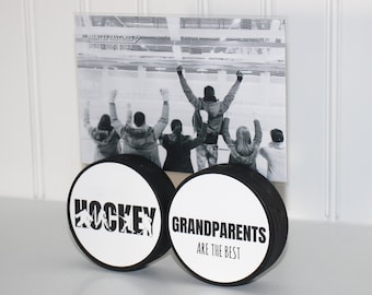 Hockey Grandparents Puck Photo Display