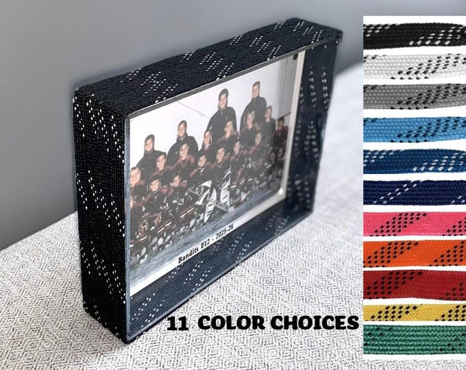 Featured listing image: Hockey Laces Photo Frame, 4x6 Coach, Player, Team Gift