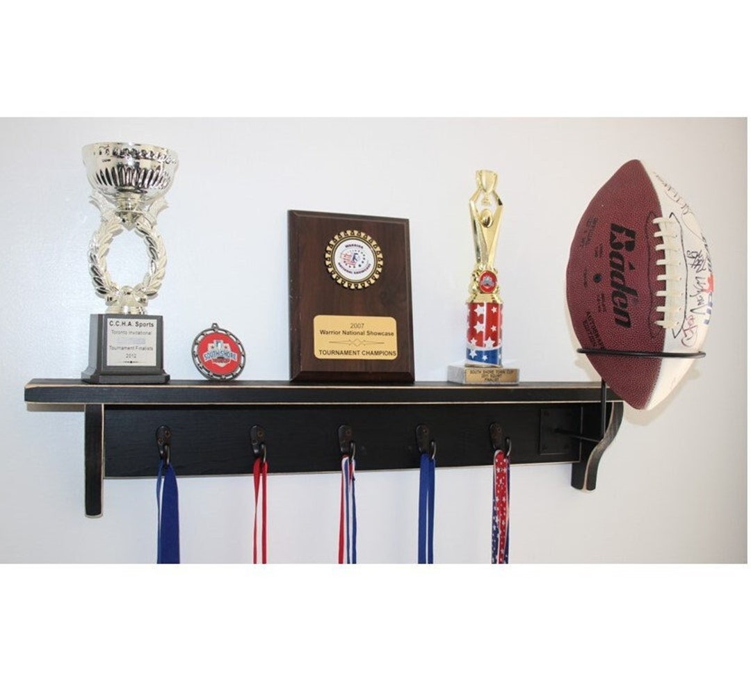 Trophy Shelf,football Display Shelf,sports Trophy Shelf,football Wall ...