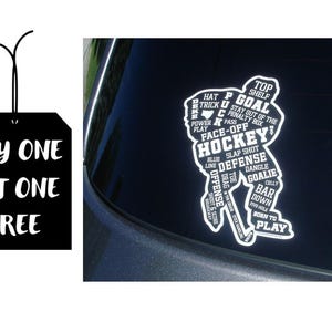 Hockey Car Decal: Player, Goalie, Rink, or &quot;Hockey&quot;