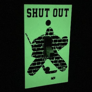 Hockey Goalie Light Switch Cover Decal, Glow in the Dark, Fun Goalie Gift, Hockey Goalie Bedroom, Room Decor, Goalie Wall Switchplate