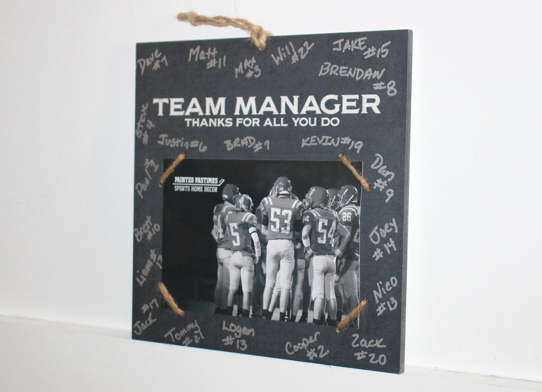 Team Manager Framefootball Team Manager Giftbest Coach Etsy