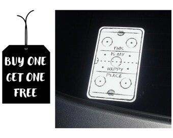 This is my Happy Place - Hockey Rink Car Decal