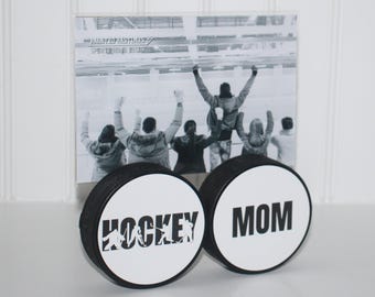 Hockey Mom Puck Photo Display