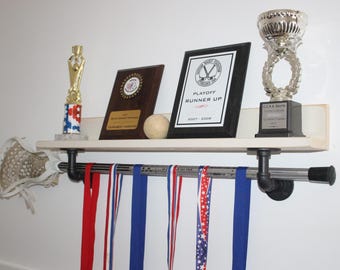 Lacrosse Shelf with Industrial Pipes