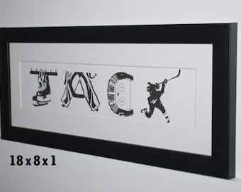 Custom Name Matted Frame