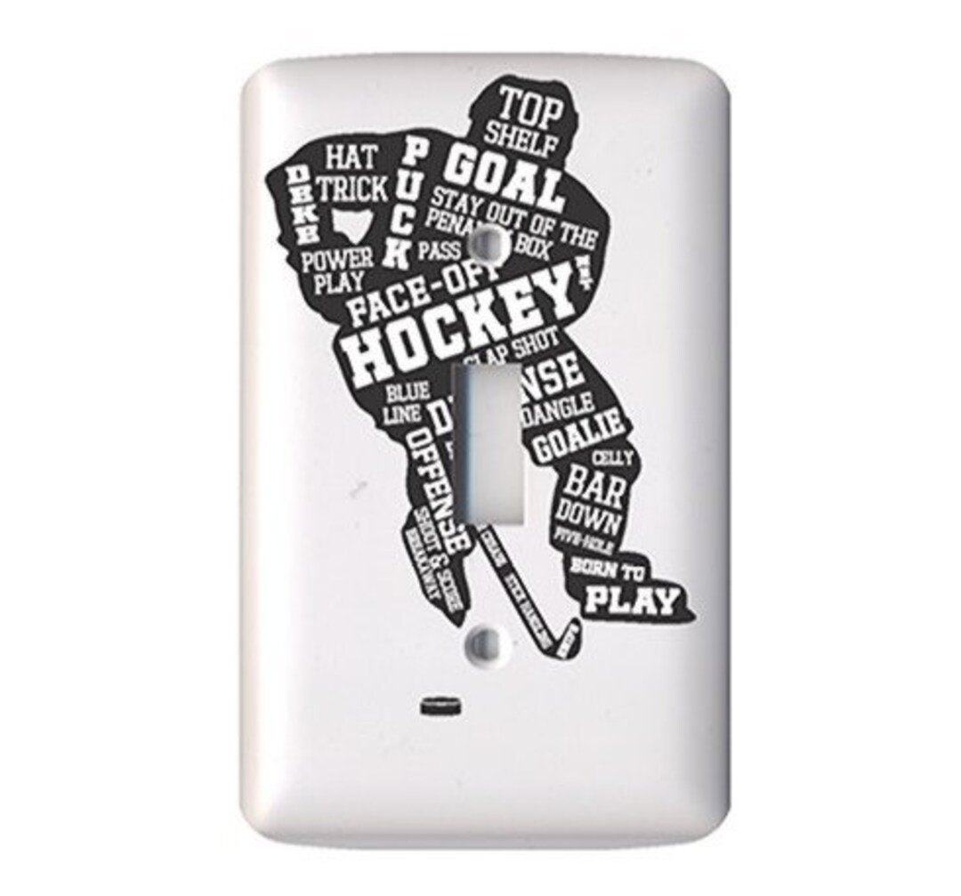 Hockey Light Switch Cover,hockey Room Decor,hockey Gift,hockey Mom,hockey Gifts for Boys,hockey