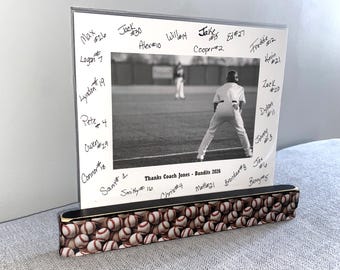 Personalized Baseball Coach Photo Display: Team Gift, Frame