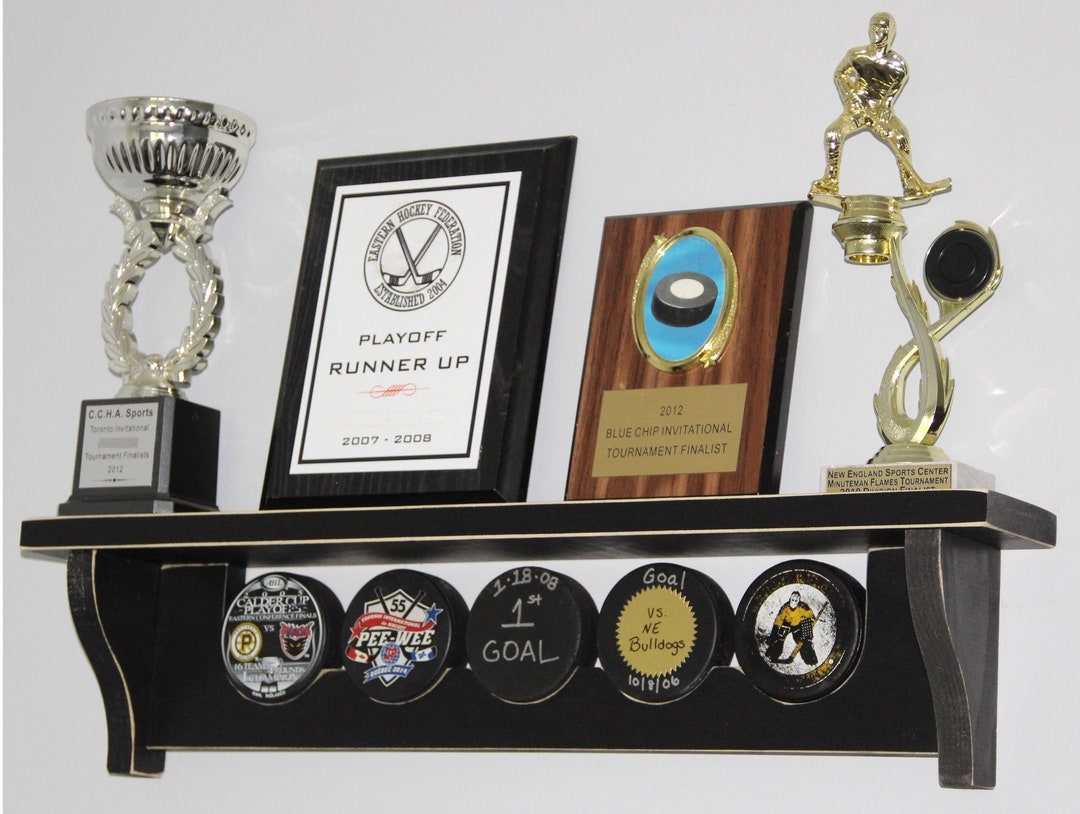 Hockey Puck Display Shelf,hockey Gifts,hockey Gift Ideas,hockey Room
