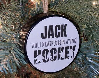 Custom Hockey Puck Ornament