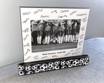 Personalized Soccer Coach Photo Display: Team Gift, Soccer Frame