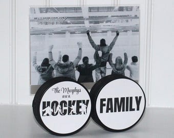 Hockey Family Puck Photo Display