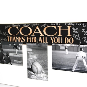 Coach Photo Frame, Personalized Gift for Coach, Custom Coach Sign, Soccer, Football, Lacrosse, Track, Softball, Baseball, Hockey, Basketball