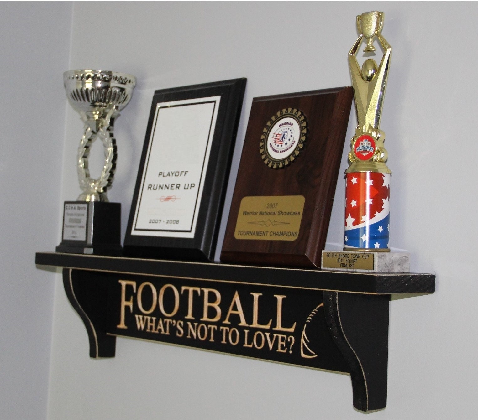 Football Trophy Shelf