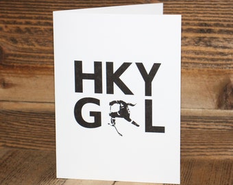 Hockey Girl Greeting Card