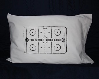 Hockey Rink Pillowcase,Hockey Gifts,Hockey Tournament,Goodie Bags,Swag Bag,Hockey Player,Hockey Room Decor,Hockey Gift,Hockey Sheets,Bedroom