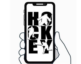 "HOCKEY" Vertical  - Decal